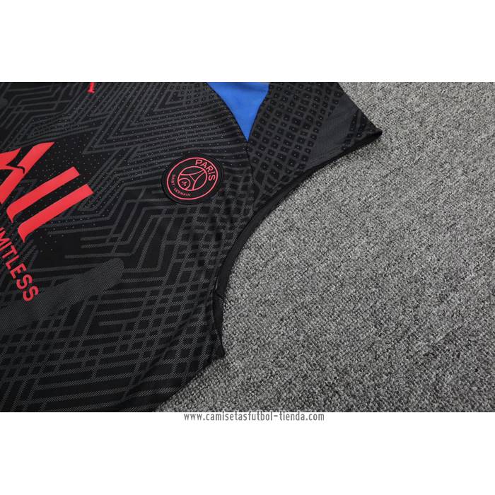 Camiseta de Entrenamiento Paris Saint-Germain Jordan 2022 2023 Sin Mangas Negro